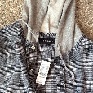 PacSun Black and White Checkered Hoodie